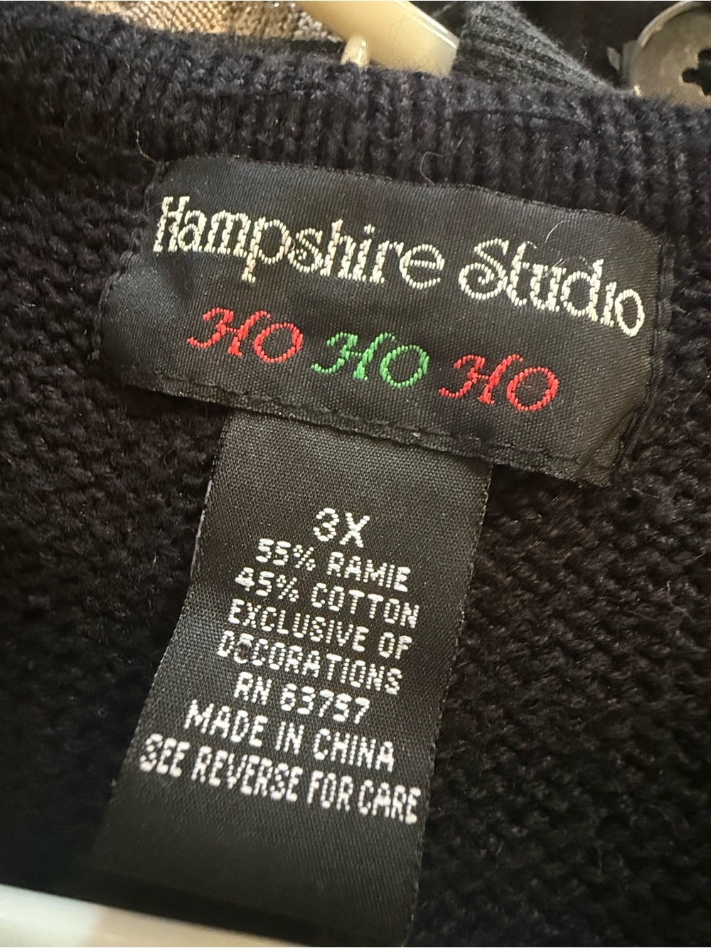 Hampshire studio Holiday Embroidered Vest - Black size 3x - Picture 8 of 8